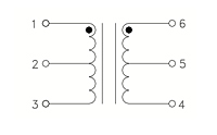 Schematic Drawing for R3536 Series Mini Video Isolation Transformers